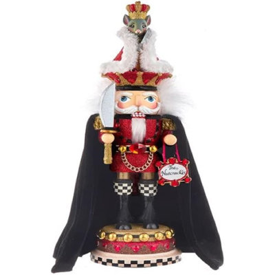 Kurt Adler Hollywood Wooden Nutcracker Collection, Nutcracker Suite Mouse King, 18in