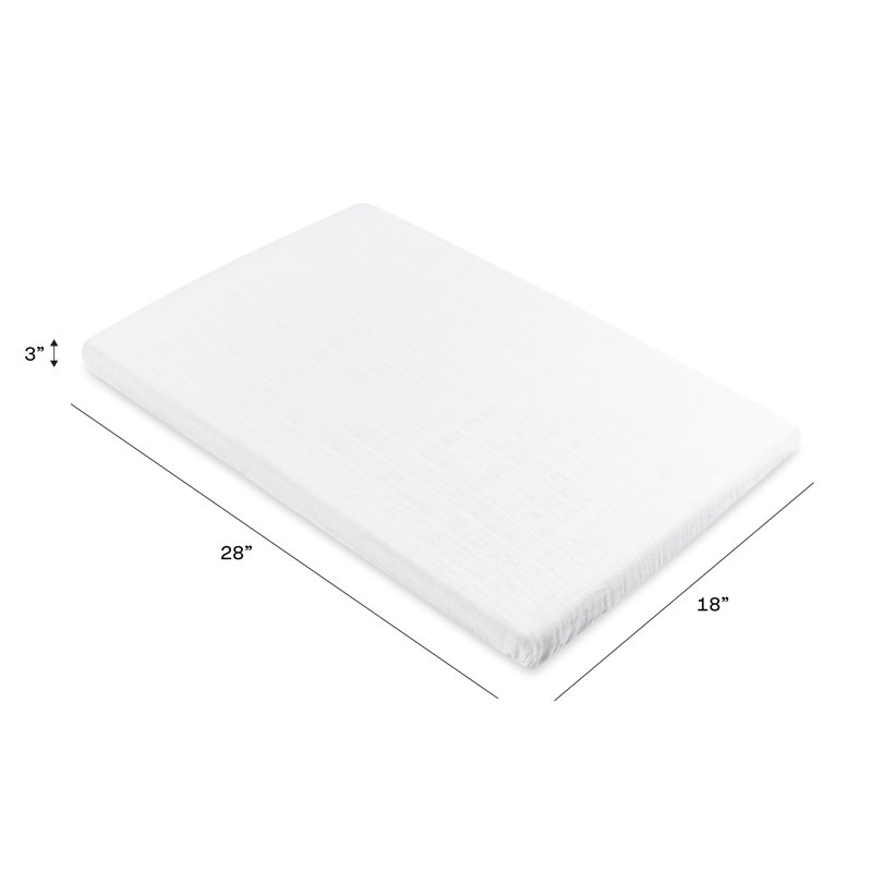 Plain White Muslin All-Stages Bassinet Sheet