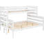 White Twin Xl Over Queen Bunk Bed With - Detachable Bedroom Robust For