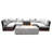 Normandy Wicker Fully Assembled 4 - Person Seating Group with Cushions-38569620