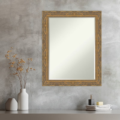 Filigree Half-Inch-Bevel Framed Wall Mirror