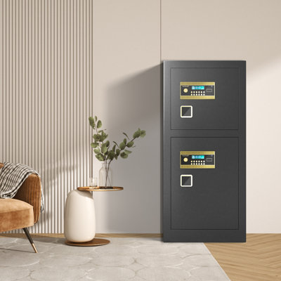 Large Security Safe, Password & Key Safe,with An Independent Inner Cabinet And Adjustable Shelves