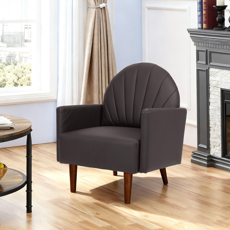 Un fauteuil d'appoint contemporain, Marron foncé