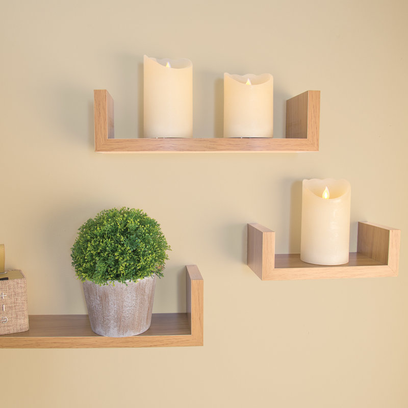 3 Piece Plastic / Acrylic Floating Shelf