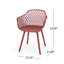 Chaise de coquelicot pour l'extérieur pour l'extérieur: fabrication stable en polypropylène rouge de 23,49 po X 20,54 po 32,15 po Sièges Modern Vibe: résistants aux intempéries-1045395797
