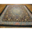 Tapis art antique chinois à motif floral bleu sur bleu