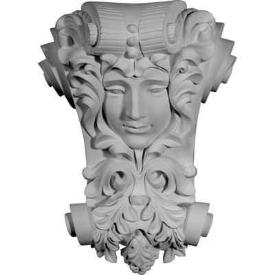 Athena 20.13 in. H x 15 in. W x 10.25 in. D Urethane Onlay Scroll