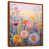 Toile avec cadre flottant brun