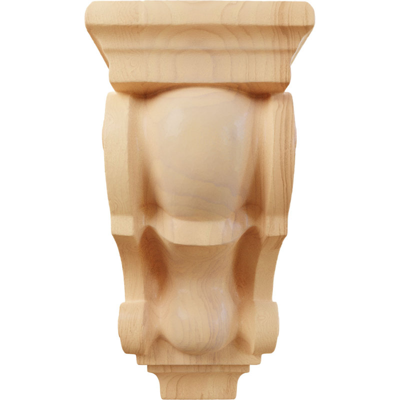 Small Traditional Corbel, Red Oak