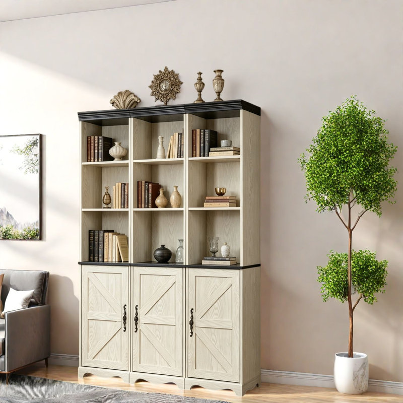 Bibliothèques multifonctionnelles avec rangement, 47 po MDF Farmhouse Home