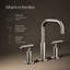 Purist® Widespread Faucet with Drain Assembly Low Lever Handles and Low Gooseneck Spout-557795073