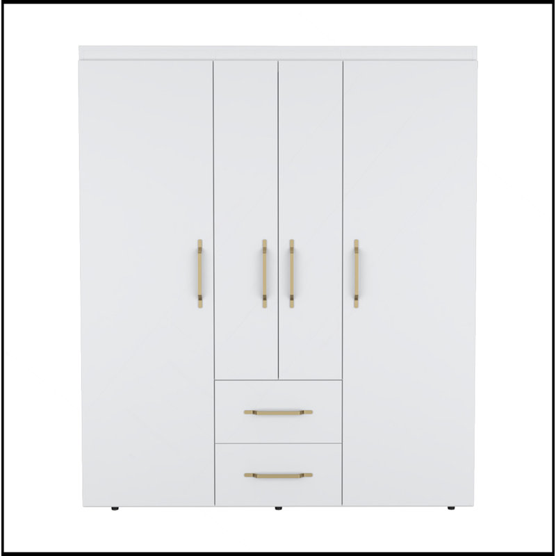 Armoire Elma, chambre à coucher, blanc, Blanc