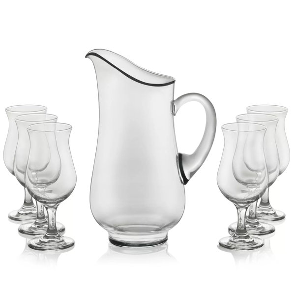 Home-X - Plastic Pitcher Set with Hammered Design, 64 oz Pitcher and 4  Matching Tumblers, Perfect Kitchenware Gift for Dinner Parties, Barbecues