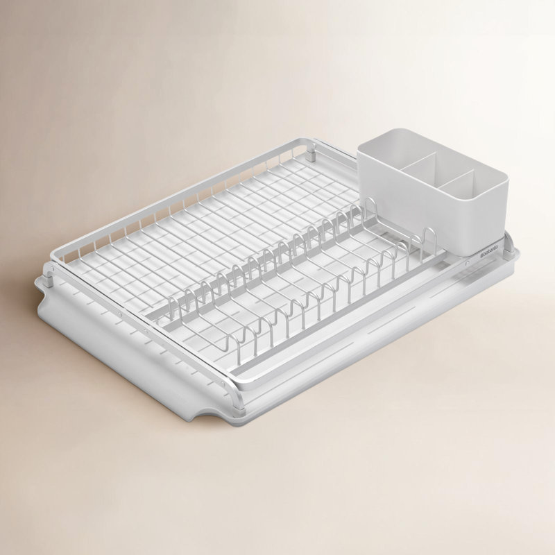 Brabantia Sinkside Large Aluminium Dish Drying Rack, Light Gray