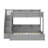Twin Over Full Bunk Bed With Trundle Bed & Storage Steps, Full-Length Safety Rails, Built-In Storage & USB Charging Ports-2056871224