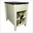 Farmhouse Nightstand with Charging Station, Drawer and Barn Door -146074033