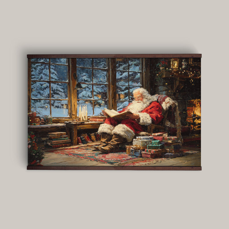 Décoration de Noël, tapisserie murale de père Noël, Noël classique, H 32 po x l 48 po