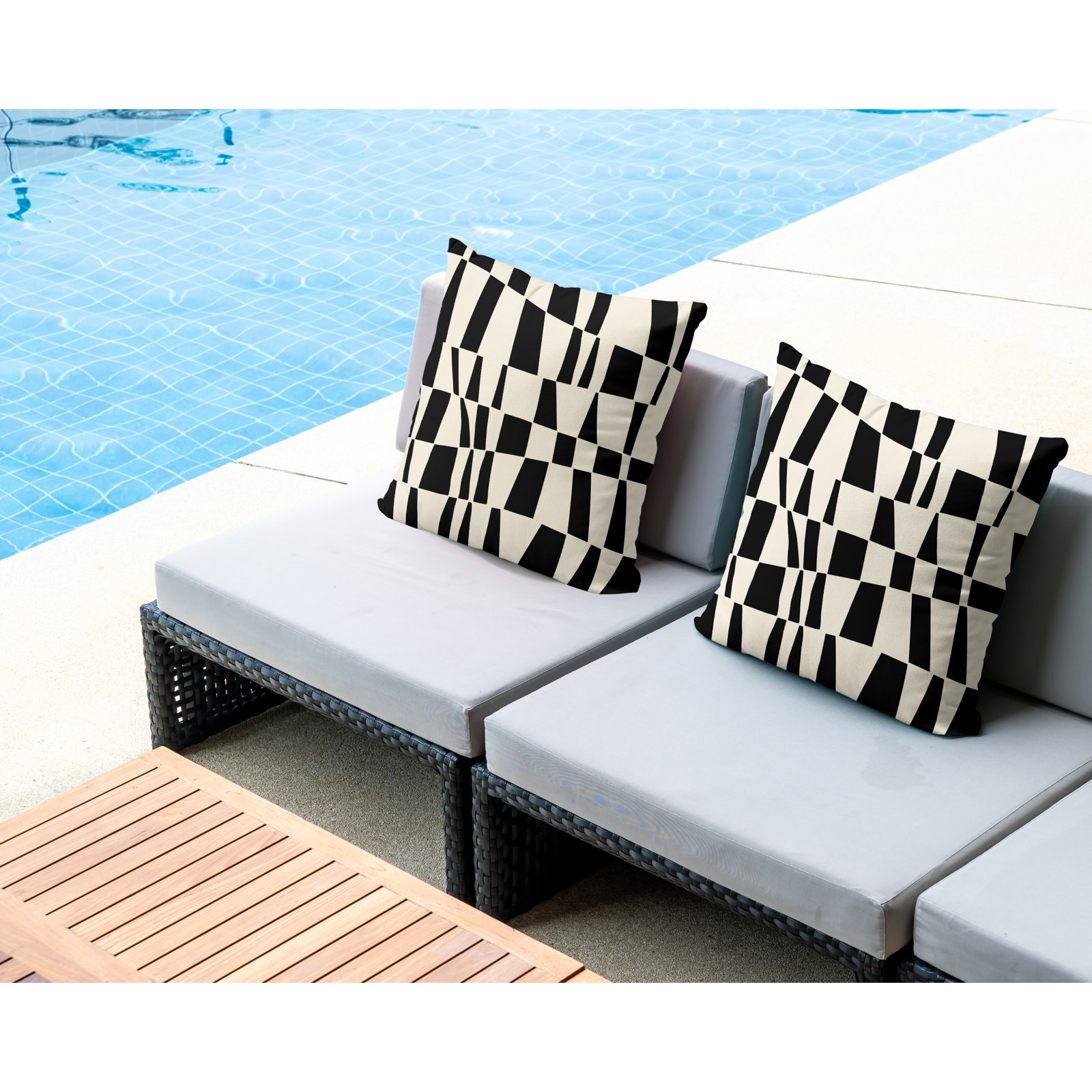 Polyester Throw Pillow, 19W" x 19H", Black