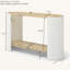 Table de bout, petite table d'appoint, table de chevet avec tablettes de rangement à 2 couches, table de canapé pour petits espaces, salon, chambre à coucher, structure stable, assemblage facile (couleur naturelle et blanc)