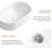 Oval Bathroom Sink Above Counter,19″ X 12″ White Porcelain Vessel Sink, Modern Vanity Bowl Sink, Art Ceramic Wash Basin