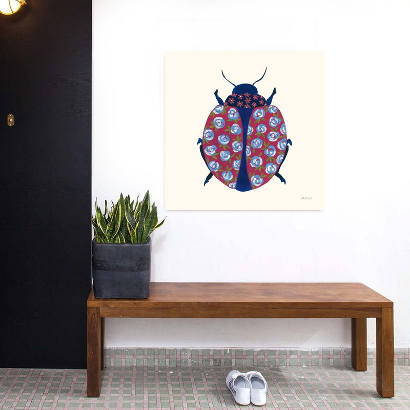Blooming Beetle I Beetle, art floral, H 32 po x l 32 po