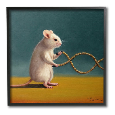 Art de la giclée encadrée de souris concentrée par Lucia Heffernan