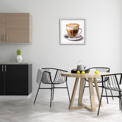Latte with Milk Pattern Framed Giclee Art by RB