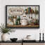«Kitchen Cook With Love», reproduction de giclée sur toile encadrée-131636214-131636220