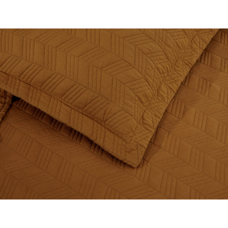 King Size Spice Cotton Reversible Quilt Set