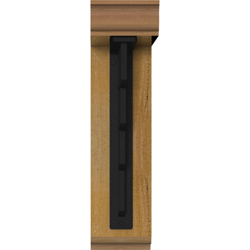 Support de fer traditionnel 4 po Diane, H 16 po x P 14 po, Cèdre rouge de l'Ouest l 4 po x T 2 po (sciage br