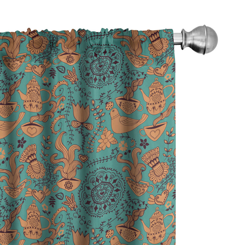 Semi-Sheer Rod Pocket Curtain Panels, 28" x 95"