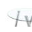 35" Round Glass Top Dining Table for 4 with Metal Base, for Kitchen and Small Spaces-586331512-582109181