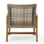 Fauteuils club d'extérieur en bois d'acacia (ensemble de 2 pièces) - Faux rotin, toutes saisons-560139069