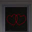Décoration de fenêtre 17 "rouge à double cœur lumineux pour la Saint-Valentin