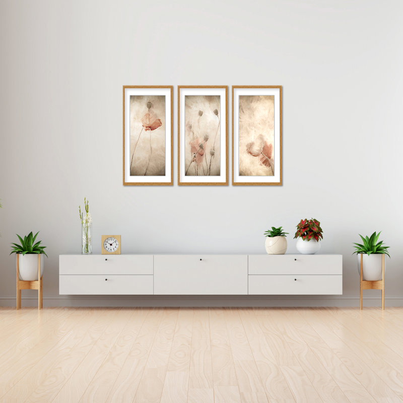 Nature Inspired Swaying Gentle In The Breeze Triptych