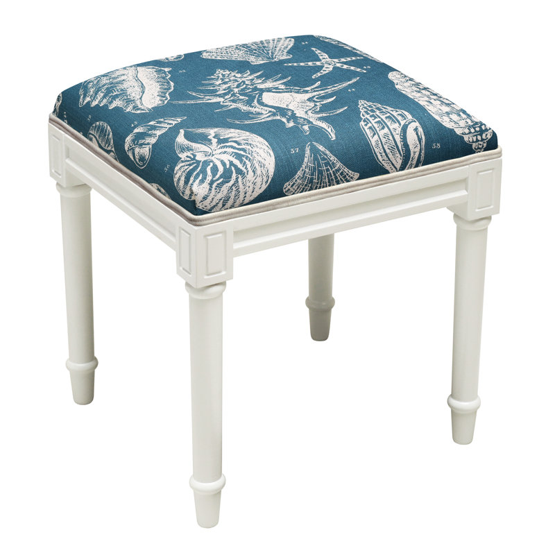 Tabouret de coiffeuse Abelard, Bleu marine