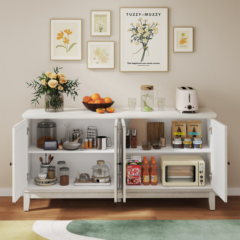 63" Wide Sideboard with Solid Wood Legs
