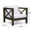 Fauteuil club, Perspectives du milieu du siècle, bois, gris + eau blanche - fabrication en bois de porte-queue de cheval, gaine en cuir
