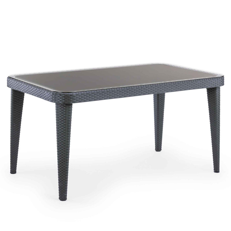 Ahuva Outdoor Dining Table , cm W cm D, 76 cm H x 90 cm L x 150 cm D, White