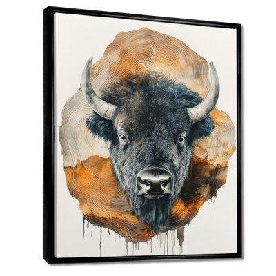 Gonnella American Buffalo Portrait In The Prairies - Bison, reproduction d'art sur toile