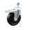 5 Inch Hard Rubber Wheel Swivel 12mm Threaded Stem Caster Total Lock Brake