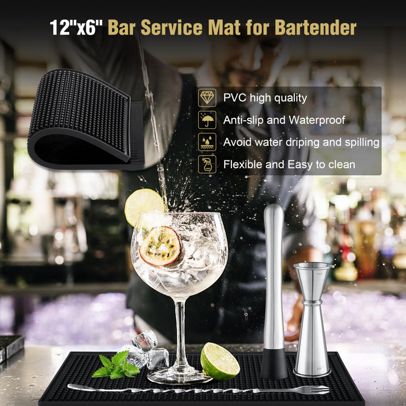 Boston Cocktail Shaker Set, 18PCS Bartender Kit Bar Tool Set, Bartending Kit With Stand & Recipe