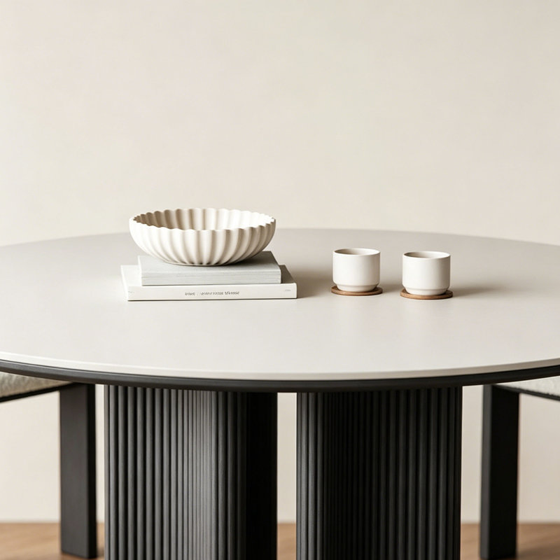Table de salle à manger Nordic, H 29,5 po x L 51,2 po x l 51,2 po