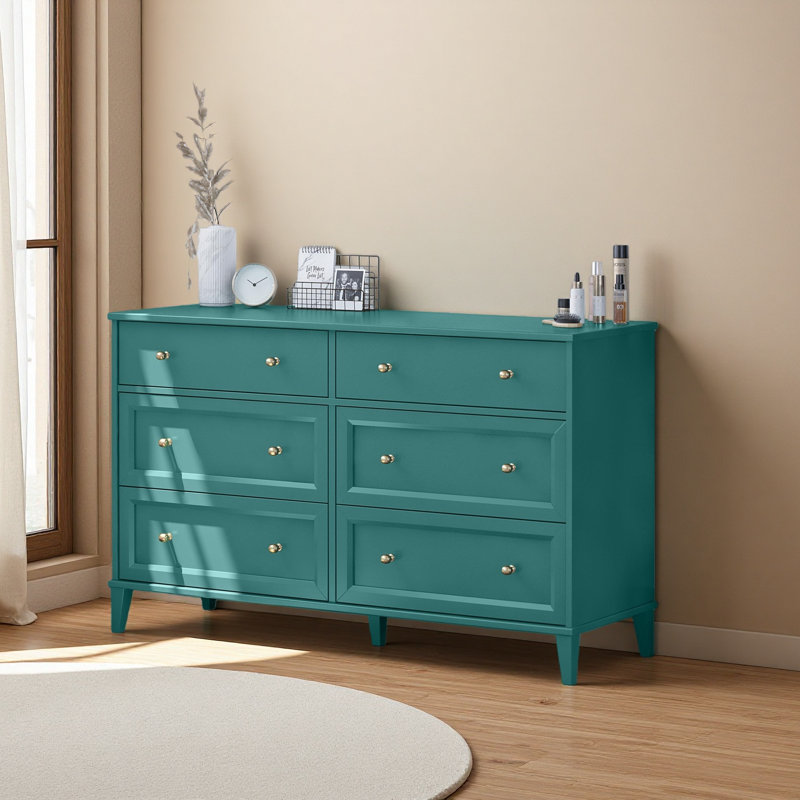 Commode large à 6 tiroirs