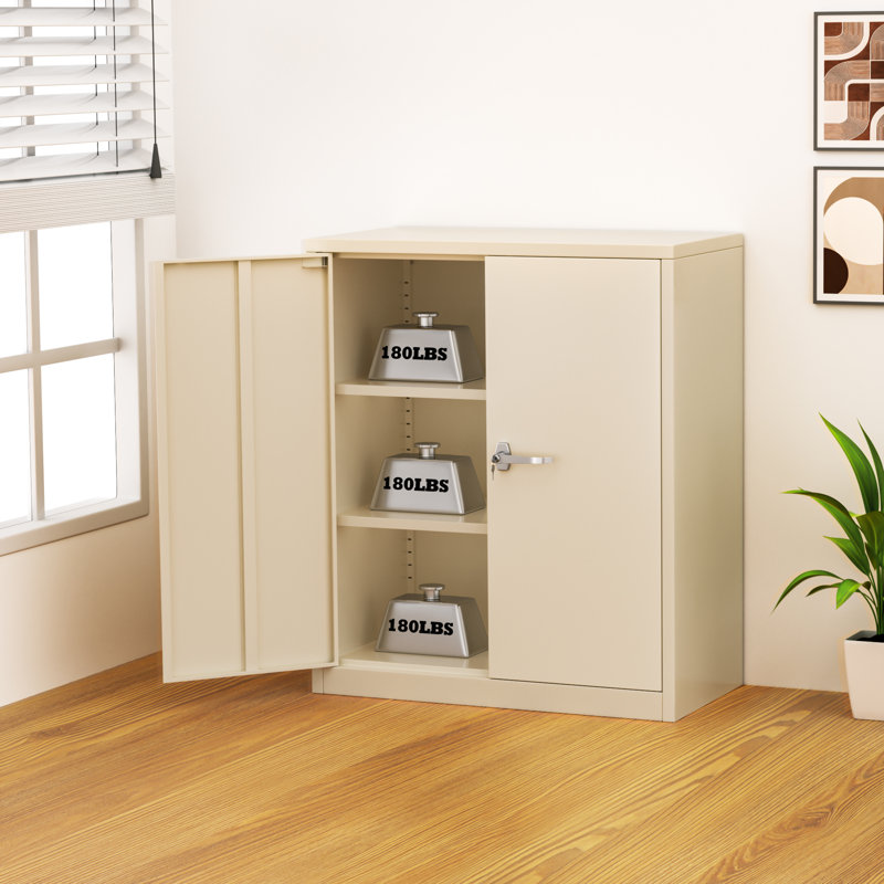 Armoire de rangement à 2 tablettes Iaconetti, Gris
