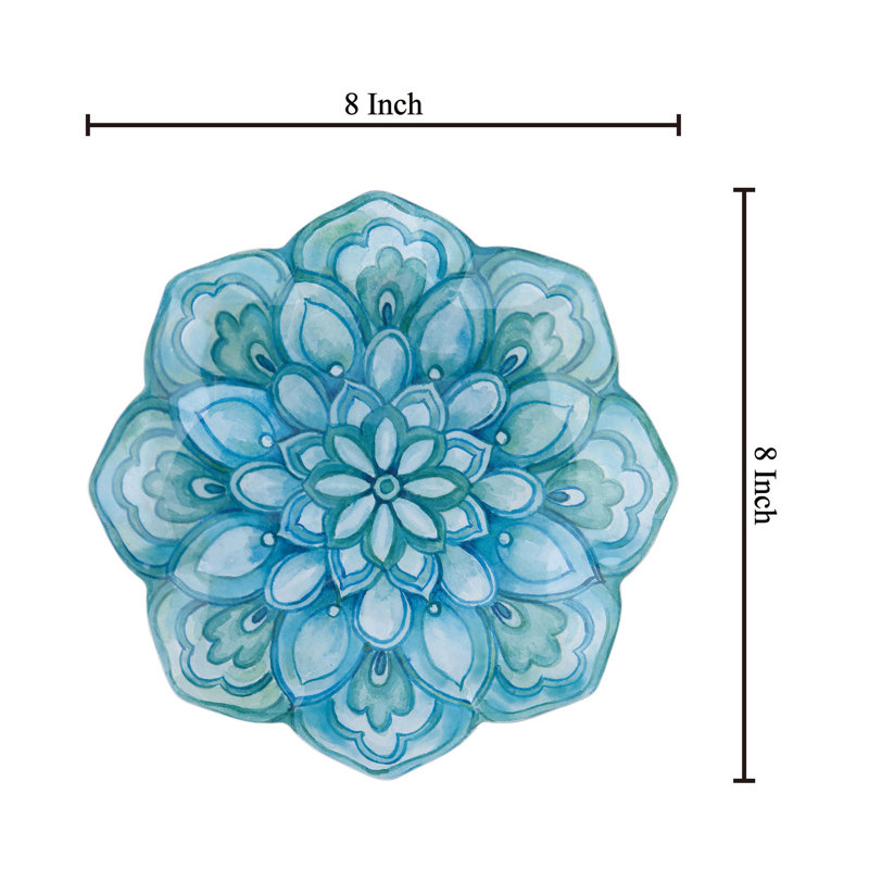 4-Piece Jewel Medallion 8" Melamine Plate