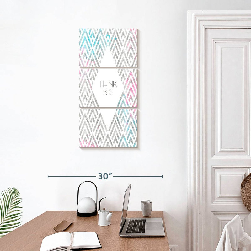 Pensez grand art moderne déco, H 32 po x l 15 po