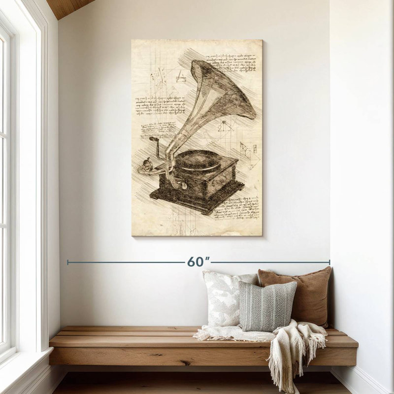 Abarca Old Gramophone, 45" H x 30" W