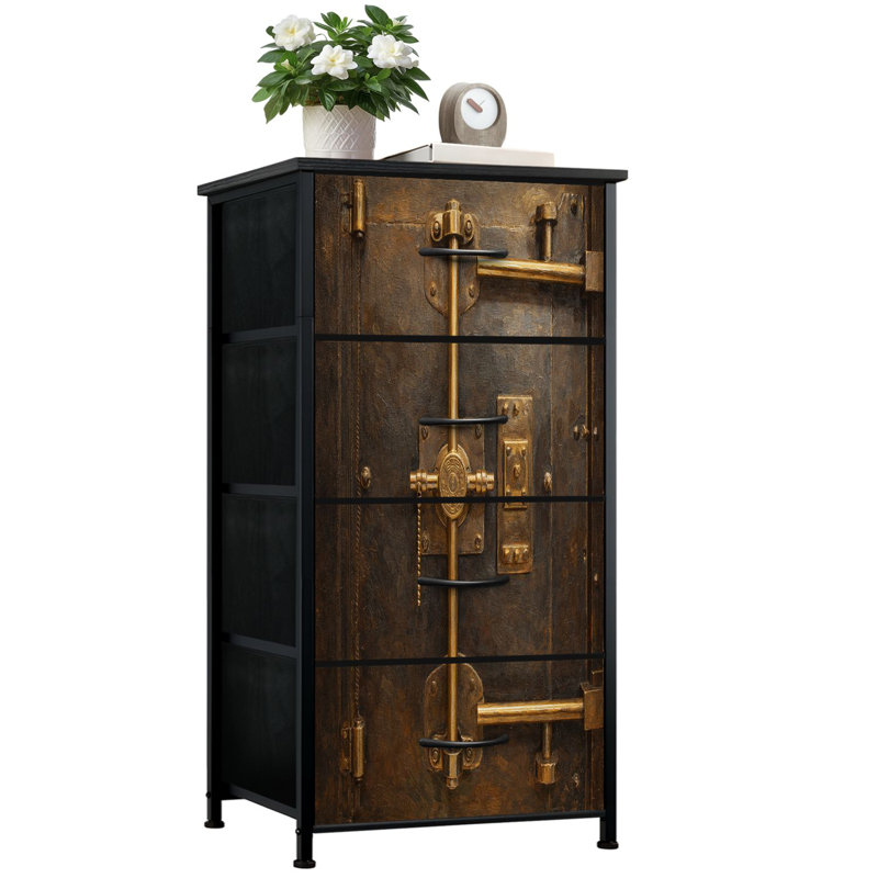 Commode pour chambre à coucher avec 4 tiroirs de rangement