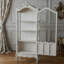 Bois blanc massif + vitrines en verre